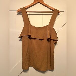 Nine West Wide Strap Sleeveless Medium Brown Top Size XL